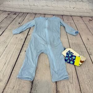 Kickee Pants Light Blue Bamboo Footless Romper